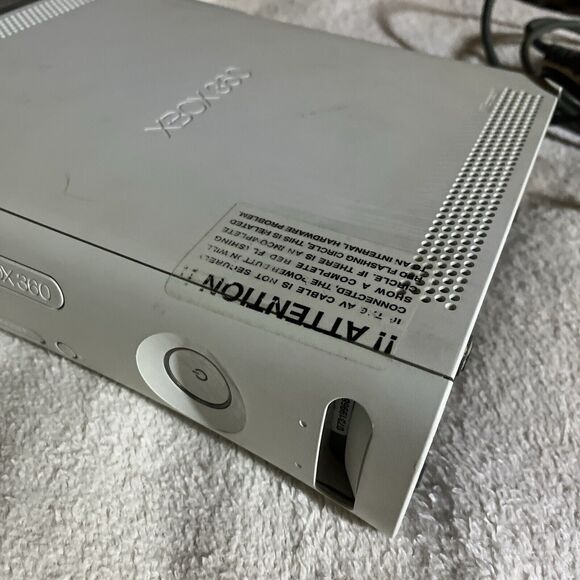 Microsoft Xbox 360 Lot 120GB White Console WiFi Extender Power Cord Controller - Picture 5 of 7